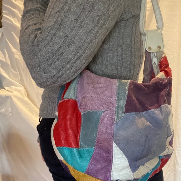 Over stitched patch work purse - Picture 2 of 4